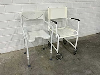 Linido handicare - verrijdbare douchestoel toiletstoel (2x) - afbeelding 1 van  3