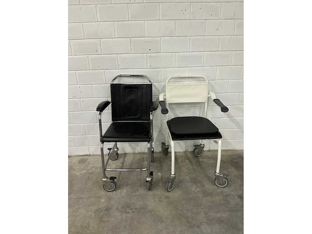 Linido handicare - verrijdbare douchestoel toiletstoel (2x) - afbeelding 2 van  4