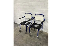 Linido handicare - verrijdbare douchestoel toiletstoel (2x) - afbeelding 3 van  4