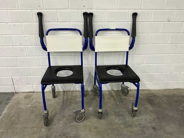 Linido handicare - verrijdbare douchestoel toiletstoel (2x) - afbeelding 4 van  4