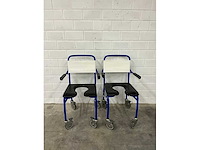 Linido handicare - verrijdbare douchestoel toiletstoel (2x) - afbeelding 2 van  4