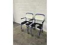 Linido handicare - verrijdbare douchestoel toiletstoel (2x) - afbeelding 3 van  4