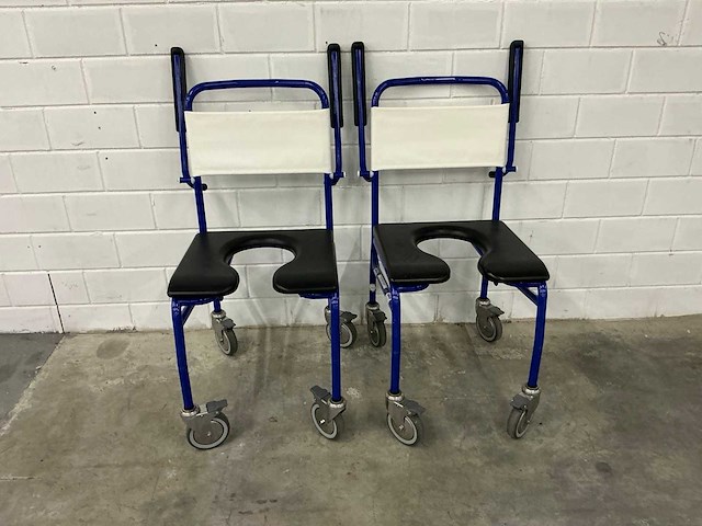 Linido handicare - verrijdbare douchestoel toiletstoel (2x) - afbeelding 4 van  4