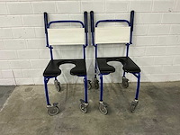 Linido handicare - verrijdbare douchestoel toiletstoel (2x) - afbeelding 4 van  4