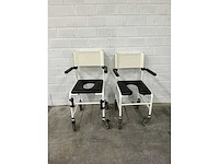 Linido handicare - verrijdbare douchestoel toiletstoel (2x) - afbeelding 2 van  4