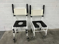 Linido handicare - verrijdbare douchestoel toiletstoel (2x) - afbeelding 4 van  4