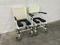 Linido handicare - verrijdbare douchestoel toiletstoel (2x) - afbeelding 1 van  4