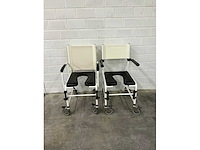 Linido handicare - verrijdbare douchestoel toiletstoel (2x) - afbeelding 2 van  4