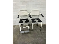 Linido handicare - verrijdbare douchestoel toiletstoel (2x) - afbeelding 2 van  4