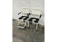 Linido handicare - verrijdbare douchestoel toiletstoel (2x) - afbeelding 3 van  4