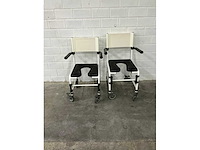 Linido handicare - verrijdbare douchestoel toiletstoel (2x) - afbeelding 2 van  3