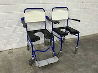 Linido handicare - verrijdbare douchestoel toiletstoel (2x) - afbeelding 1 van  4