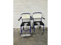 Linido handicare - verrijdbare douchestoel toiletstoel (2x) - afbeelding 2 van  4