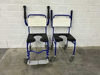 Linido handicare - verrijdbare douchestoel toiletstoel (2x) - afbeelding 4 van  4