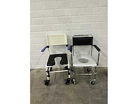 Linido handicare - verrijdbare douchestoel toiletstoel (2x) - afbeelding 2 van  4