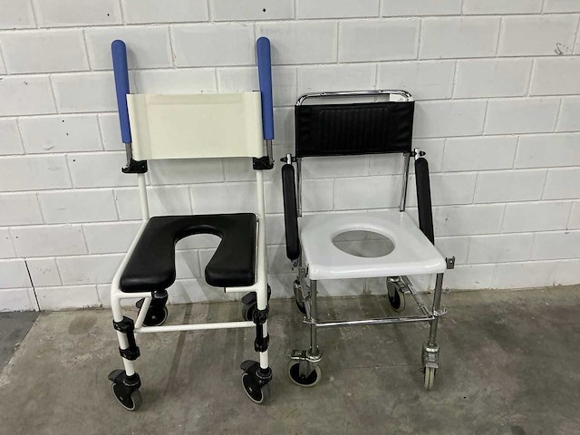 Linido handicare - verrijdbare douchestoel toiletstoel (2x) - afbeelding 4 van  4
