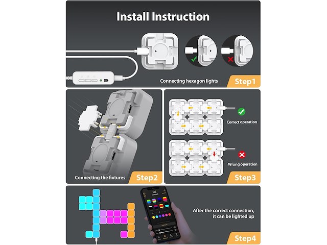 Linkedsparx 3d vierkante lichtpanelen - afbeelding 8 van  8
