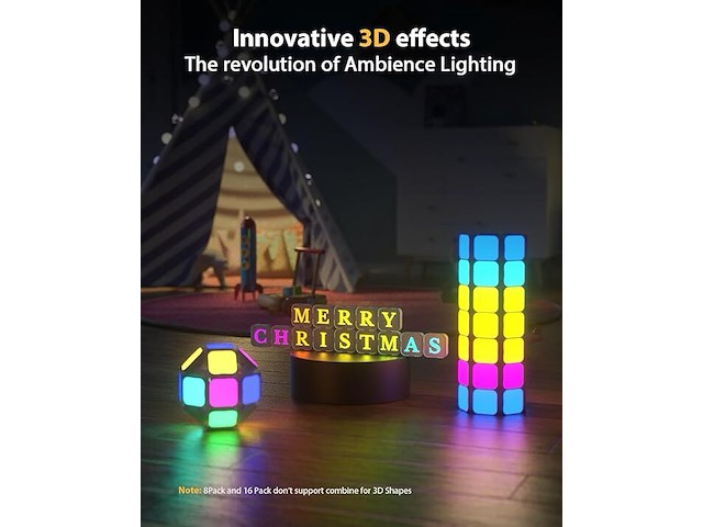 Linkedsparx 3d vierkante lichtpanelen - afbeelding 3 van  8