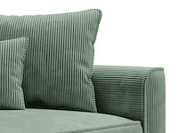 Linker chaise longue in amandelgroene ribfluwelf - afbeelding 4 van  6