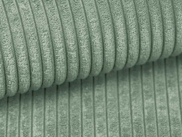 Linker chaise longue in amandelgroene ribfluwelf - afbeelding 5 van  6