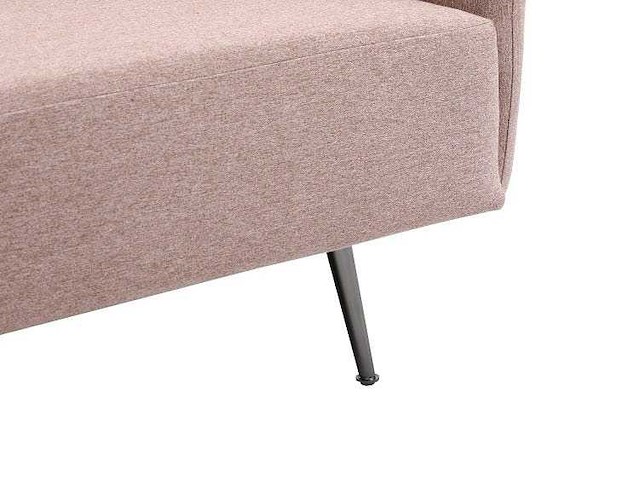 Linker chaise longue in roze stof - afbeelding 5 van  7