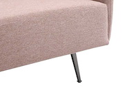 Linker chaise longue in roze stof - afbeelding 5 van  7