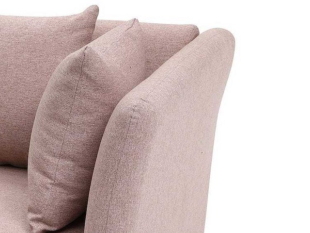 Linker chaise longue in roze stof - afbeelding 4 van  7