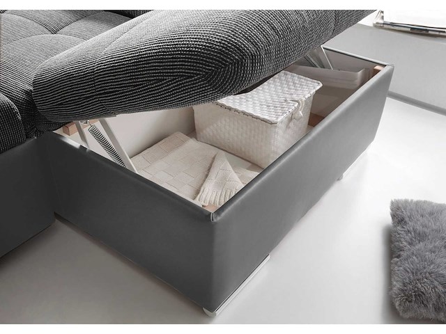 Linker panoramische hoekbank - cab - borst - stof/pu - afbeelding 3 van  16