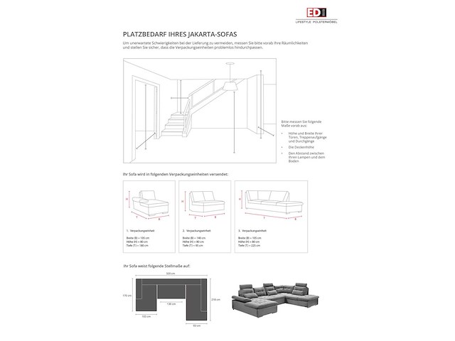 Linker panoramische hoekbank - cab - borst - stof/pu - afbeelding 7 van  16