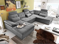 Linker panoramische hoekbank - cab - borst - stof/pu