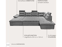 Linker panoramische hoekbank - cab - borst - stof/pu - afbeelding 12 van  16