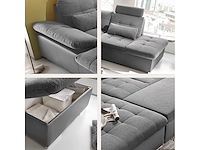 Linker panoramische hoekbank - cab - borst - stof/pu - afbeelding 15 van  16