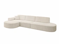Linkerhoek bank - beige stof met koord - afbeelding 7 van  13