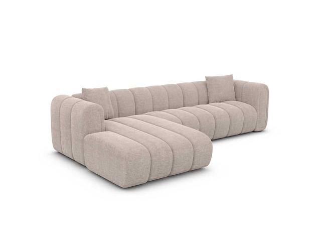 Linkerhoek bank - beige stof - afbeelding 3 van  8