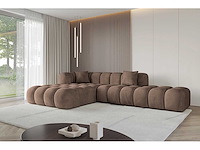 Linkerhoek bank - bruin fluweel - afbeelding 8 van  8