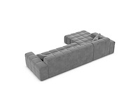 Linkerhoek bank - donkergrijs fluweel - afbeelding 5 van  8