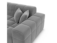 Linkerhoek bank - donkergrijs fluweel - afbeelding 6 van  8