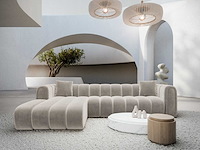 Linkerhoek bank - zandfluweel - afbeelding 1 van  9