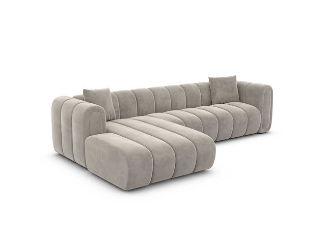 Linkerhoek bank - zandfluweel - afbeelding 3 van  9