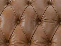Linkerhoek bank chesterfield 100% premium buffelleer - caramel vintage - afbeelding 5 van  9
