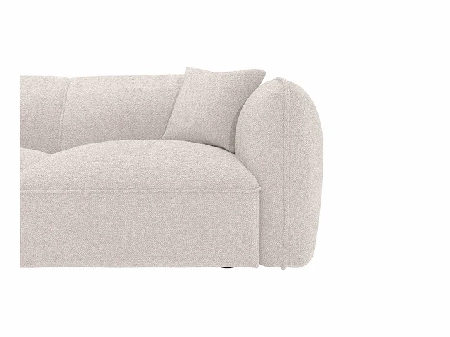 Linkerhoek bank in beige chenille-stof van maison céphy - afbeelding 5 van  6