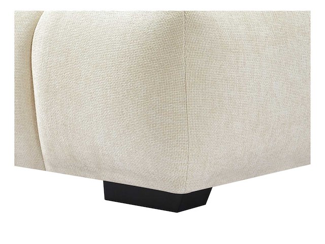 Linkerhoek bank in beige stof met textuur - afbeelding 6 van  9