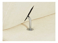 Linkerhoek bank in beige stof met textuur - afbeelding 7 van  7