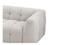 Linkerhoek bank van beige heidestof - afbeelding 5 van  8