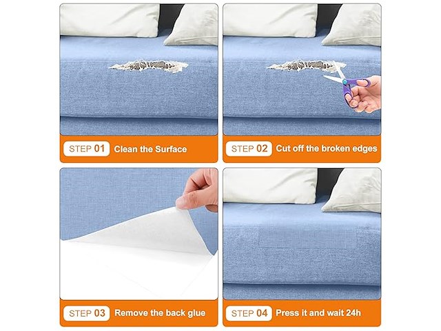 Linnen stofpatches, zelfklevend, 60 x 150 cm - afbeelding 3 van  3