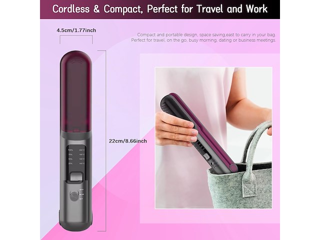 Liropau 2-in-1 draadloze stijltang - afbeelding 2 van  5