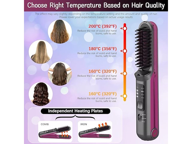 Liropau 2-in-1 draadloze stijltang - afbeelding 5 van  5