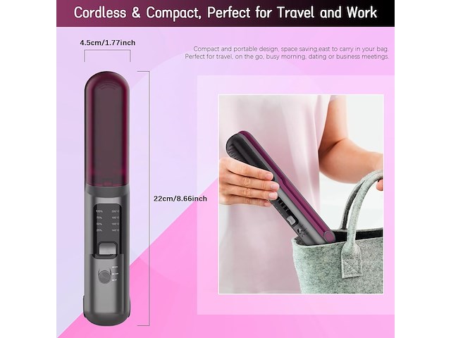 Liropau 2-in-1 draadloze stijltang - afbeelding 2 van  5