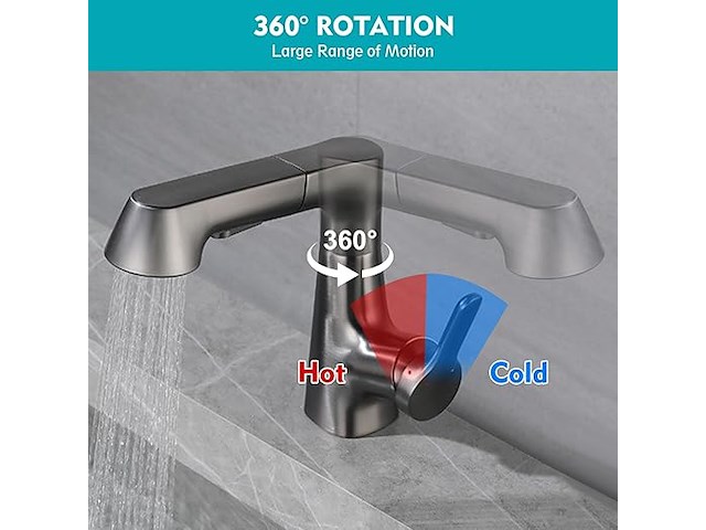 Liropau keukenkraan met pull-down sproeier - afbeelding 4 van  6