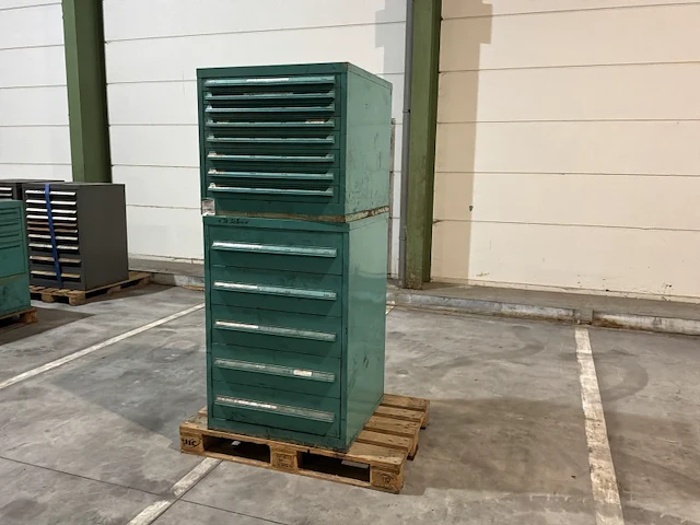 Lista industriële metalen ladekast (2x) - afbeelding 1 van  6